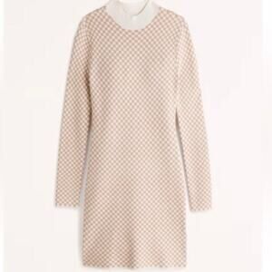Abercrombie & Fitch Jacquard Long Sleeve Mock Neck Sweater Mini Dress Women's S